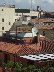 Copertura in ferro realizzata su progetto per Hotel Columbia a Roma